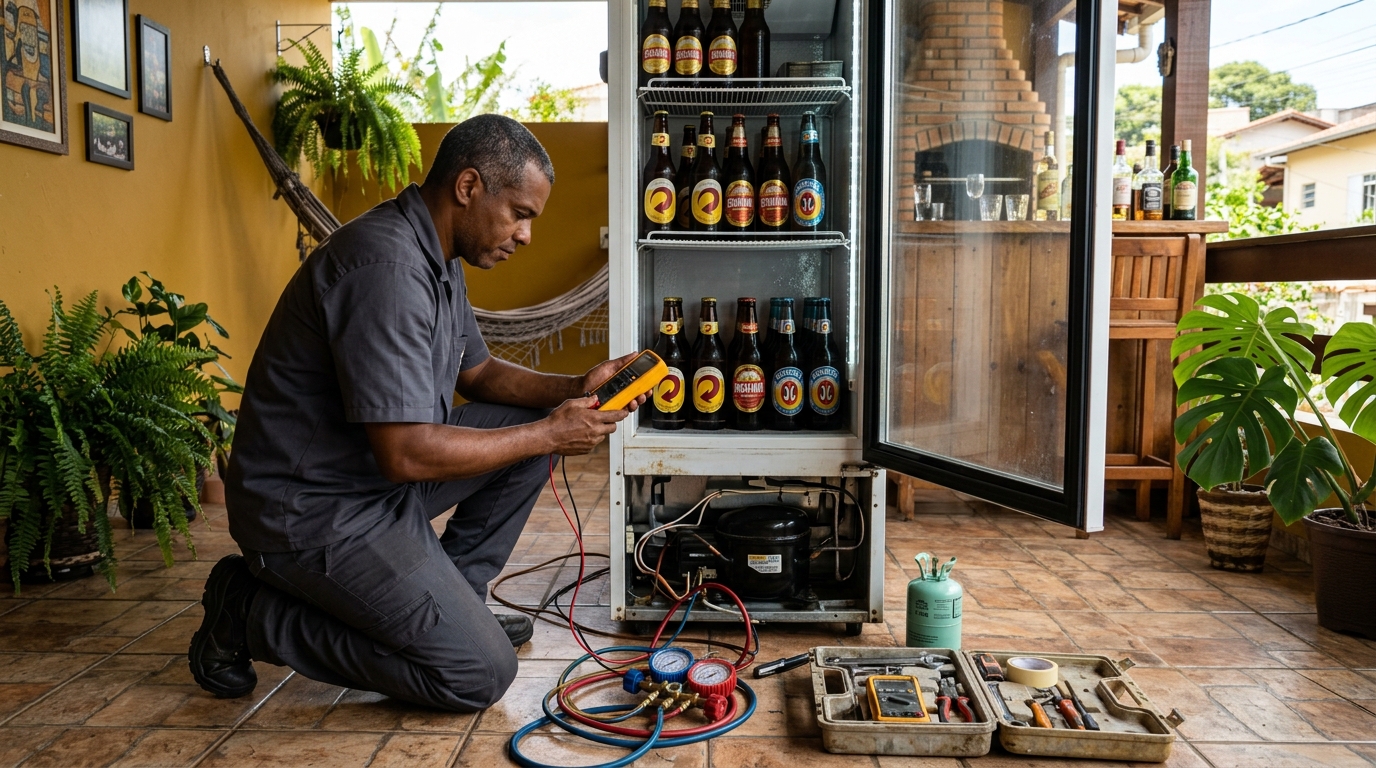 Reparo de Cervejeira Residencial na Andana, Guarapari‑ES
